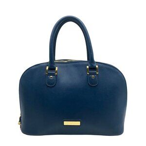 Joy & Iman Blue Faux Leather Alexandria Dome Satchel